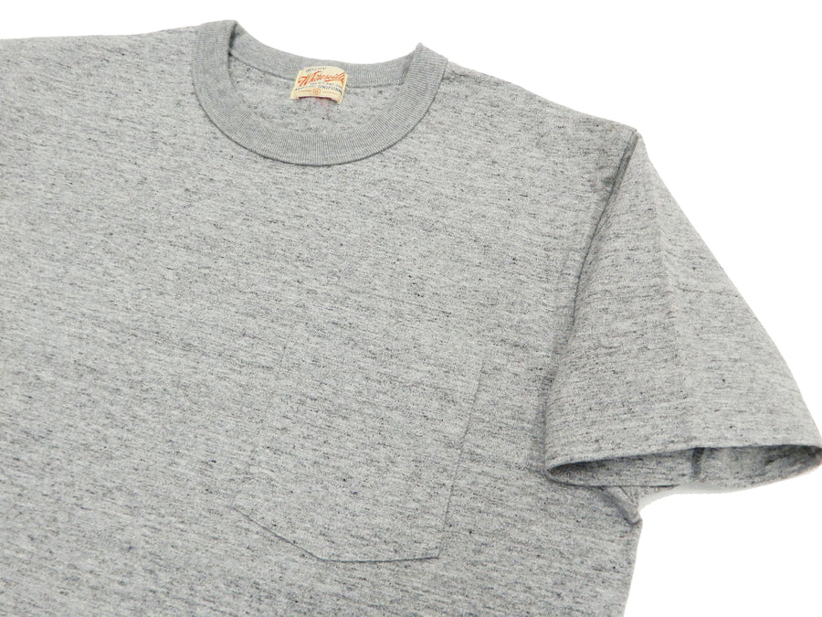 Whitesville Men's Plain Pocket T-Shirt - Short Sleeve Crewneck Loopwheel Tee (One-Wash) WV78932 by Toyo Enterprises 113 Heather-Grey