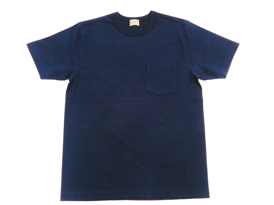 Whitesville Men's Plain Pocket T-Shirt - Short Sleeve Crewneck Loopwheel Tee (One-Wash) WV78932 by Toyo Enterprises 128 Navy-Blue
