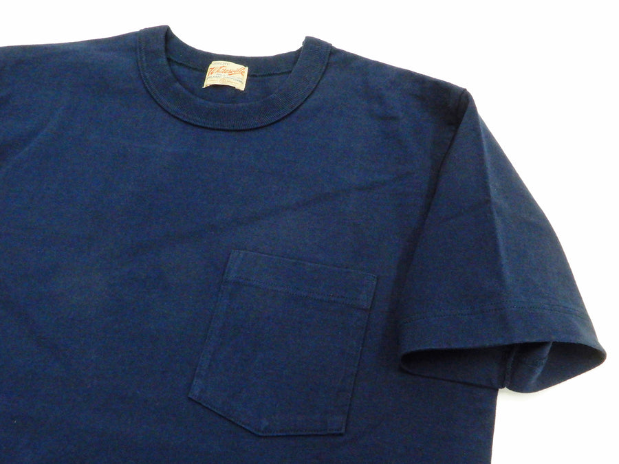 Whitesville Men's Plain Pocket T-Shirt - Short Sleeve Crewneck Loopwheel Tee (One-Wash) WV78932 by Toyo Enterprises 128 Navy-Blue