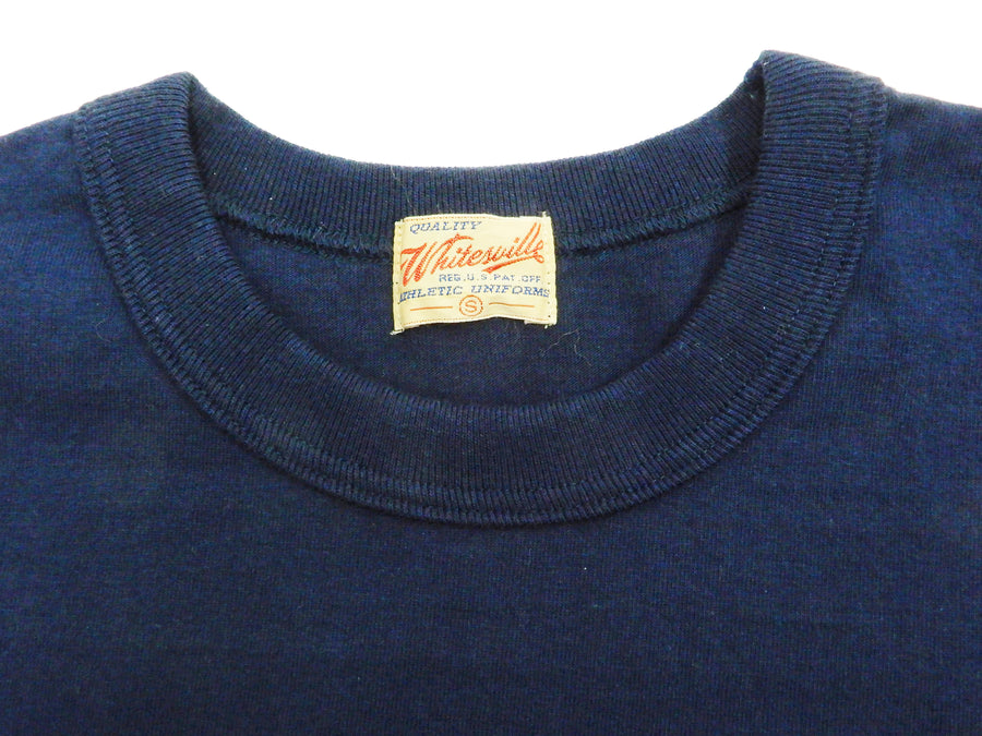 Whitesville Men's Plain Pocket T-Shirt - Short Sleeve Crewneck Loopwheel Tee (One-Wash) WV78932 by Toyo Enterprises 128 Navy-Blue
