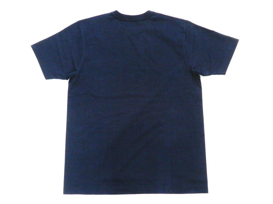 Whitesville Men's Plain Pocket T-Shirt - Short Sleeve Crewneck Loopwheel Tee (One-Wash) WV78932 by Toyo Enterprises 128 Navy-Blue