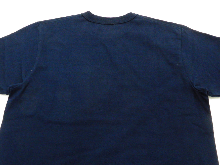 Whitesville Men's Plain Pocket T-Shirt - Short Sleeve Crewneck Loopwheel Tee (One-Wash) WV78932 by Toyo Enterprises 128 Navy-Blue