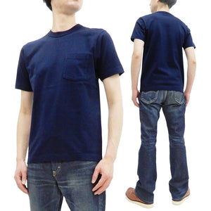 Whitesville Men's Plain Pocket T-Shirt - Short Sleeve Crewneck Loopwheel Tee (One-Wash) WV78932 by Toyo Enterprises 128 Navy-Blue