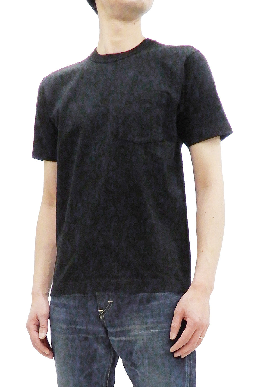 Whitesville Men's Plain Pocket T-Shirt - Short Sleeve Crewneck Loopwheel Tee (One-Wash) WV78932 by Toyo Enterprises 119 Black