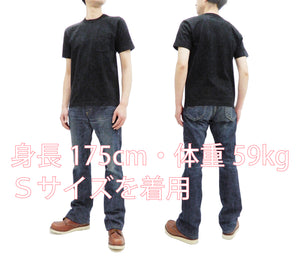Whitesville Men's Plain Pocket T-Shirt - Short Sleeve Crewneck Loopwheel Tee (One-Wash) WV78932 by Toyo Enterprises 119 Black
