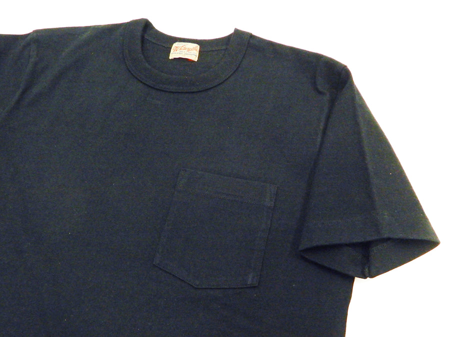 Whitesville Men's Plain Pocket T-Shirt - Short Sleeve Crewneck Loopwheel Tee (One-Wash) WV78932 by Toyo Enterprises 119 Black