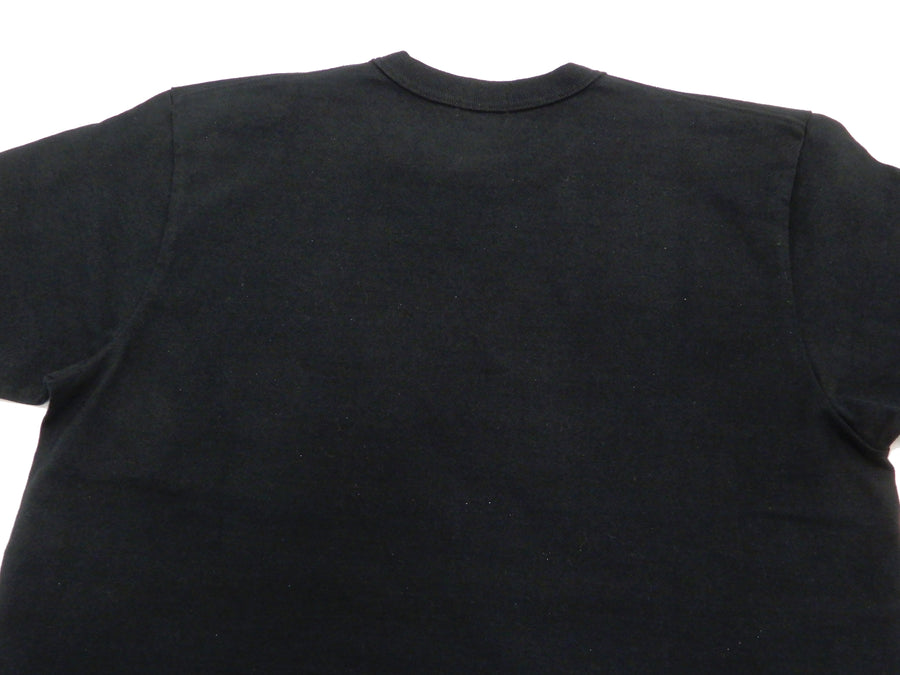 Whitesville Men's Plain Pocket T-Shirt - Short Sleeve Crewneck Loopwheel Tee (One-Wash) WV78932 by Toyo Enterprises 119 Black