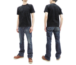 Whitesville Men's Plain Pocket T-Shirt - Short Sleeve Crewneck Loopwheel Tee (One-Wash) WV78932 by Toyo Enterprises 119 Black