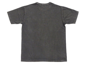 Whitesville Men's Short Sleeve Pigment-Dyed Pocket T-Shirt, Heavyweight Tubular Cotton Jersey Plain Tee, Made in Japan by Toyo Enterprises (WV79531 119 Faded Black)