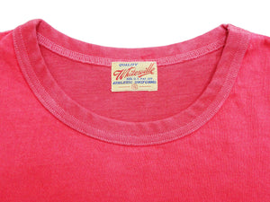 Whitesville Men's Short Sleeve Pigment-Dyed Pocket T-Shirt, Heavyweight Tubular Cotton Jersey Plain Tee, Made in Japan by Toyo Enterprises (WV79531 165 Faded Red)