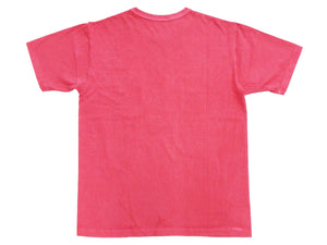 Whitesville Men's Short Sleeve Pigment-Dyed Pocket T-Shirt, Heavyweight Tubular Cotton Jersey Plain Tee, Made in Japan by Toyo Enterprises (WV79531 165 Faded Red)