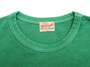 Whitesville Men's Short Sleeve Pigment-Dyed Pocket T-Shirt, Heavyweight Tubular Cotton Jersey Plain Tee, Made in Japan by Toyo Enterprises (WV79531 144 Faded Kelly Green)