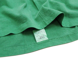 Whitesville Men's Short Sleeve Pigment-Dyed Pocket T-Shirt, Heavyweight Tubular Cotton Jersey Plain Tee, Made in Japan by Toyo Enterprises (WV79531 144 Faded Kelly Green)