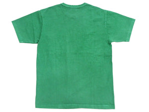 Whitesville Men's Short Sleeve Pigment-Dyed Pocket T-Shirt, Heavyweight Tubular Cotton Jersey Plain Tee, Made in Japan by Toyo Enterprises (WV79531 144 Faded Kelly Green)