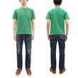 Load image into Gallery viewer, Whitesville Men's Short Sleeve Pigment-Dyed Pocket T-Shirt, Heavyweight Tubular Cotton Jersey Plain Tee, Made in Japan by Toyo Enterprises (WV79531 144 Faded Kelly Green)
