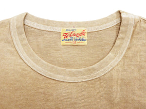 Whitesville Men's Short Sleeve Pigment-Dyed Pocket T-Shirt, Heavyweight Tubular Cotton Jersey Plain Tee, Made in Japan by Toyo Enterprises (WV79531 133 Faded Beige)