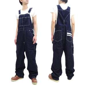 Momotaro Jeans Overalls Men's Unlined 12 Oz. Denim Bib Overall 01