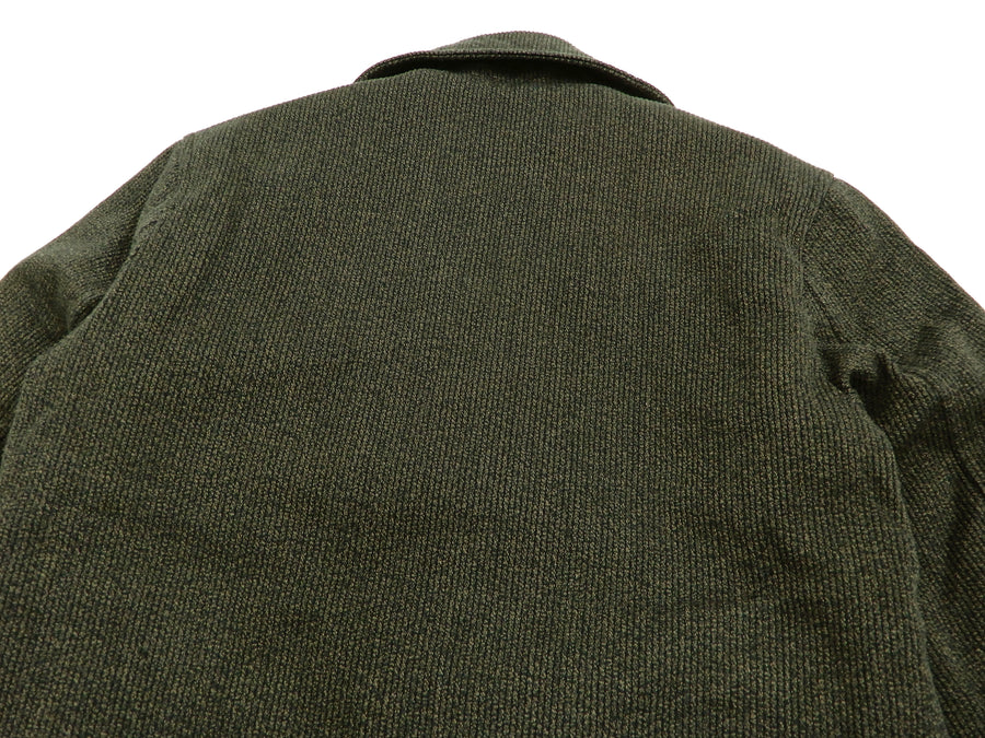 Momotaro Jeans Jacket Men's Single Breasted Bedford Cord Pea Coat Style 03-122 Gray
