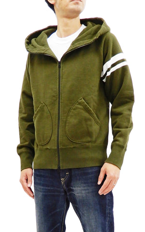 Momotaro Jeans Hoodie Men's High Neck Zip-Up Hooded Sweatshirt