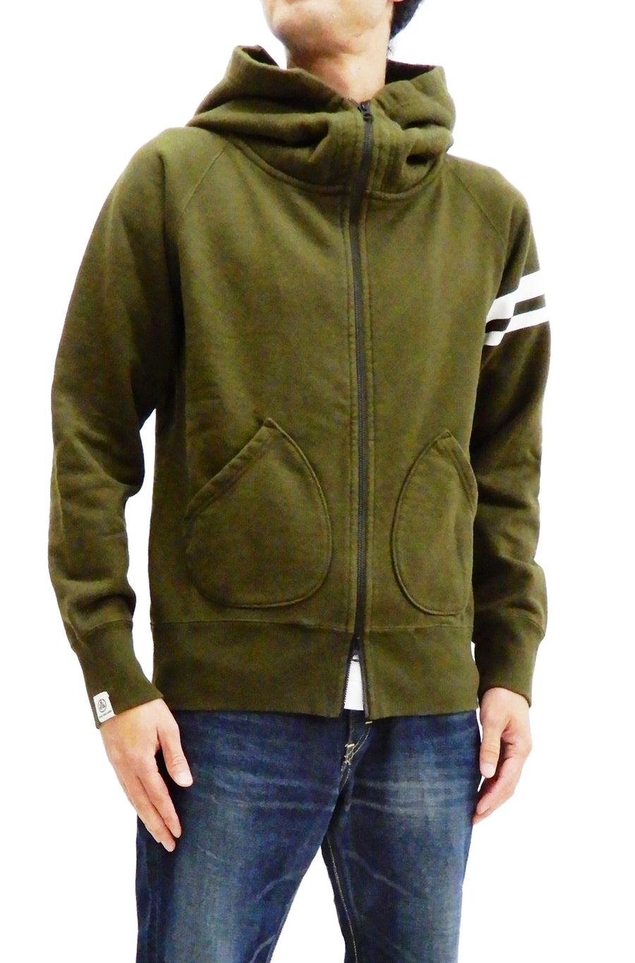 デニムフーディ PULLOVER HOODED SHIRT (OLIVE)-