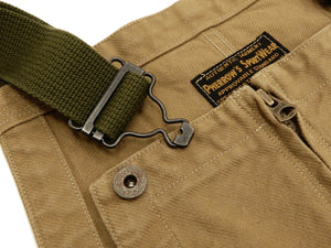 Pherrow's Mens Bib Overall U.S.Navy Deck Pants Military Style Overalls 20W-PDOA1 Beige