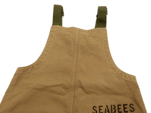 Pherrow's Mens Bib Overall U.S.Navy Deck Pants Military Style Overalls 20W-PDOA1 Beige