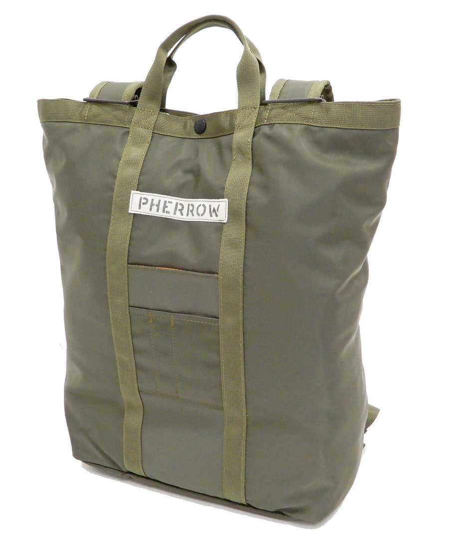 Pherrow's Backpack Men's Casual Military Style Nylon Rucksack Bag 21S-PMRT1 Olive