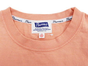 Pherrow's T-Shirt Men's Loopwheeled Short Sleeve Graphic Tee Pherrows 21S-PT10 Salmon-Pink
