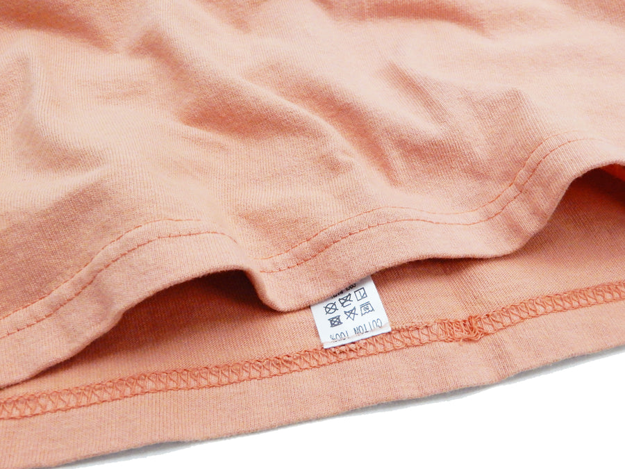 Pherrow's T-Shirt Men's Loopwheeled Short Sleeve Graphic Tee Pherrows 21S-PT10 Salmon-Pink