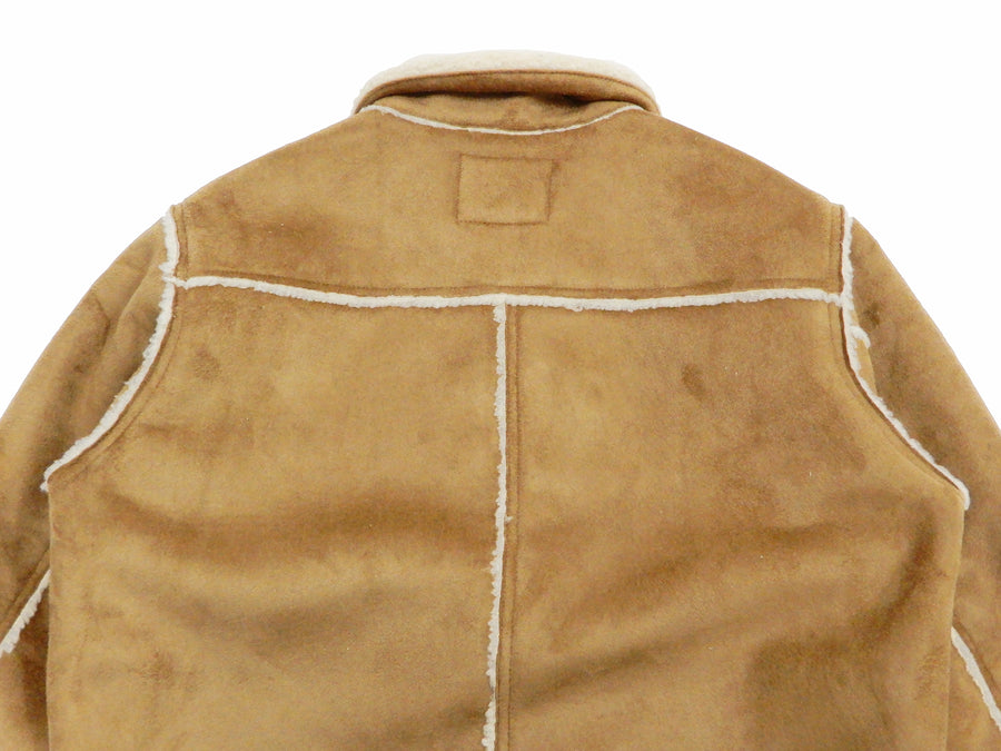 Pherrow's Faux Mouton Sherpa Jacket Men's Shearling Rancher Jacket Pherrows 21W-510M Camel
