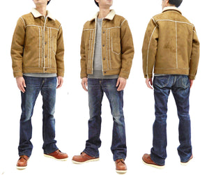 Pherrow's Faux Mouton Sherpa Jacket Men's Shearling Rancher Jacket Pherrows 21W-510M Camel