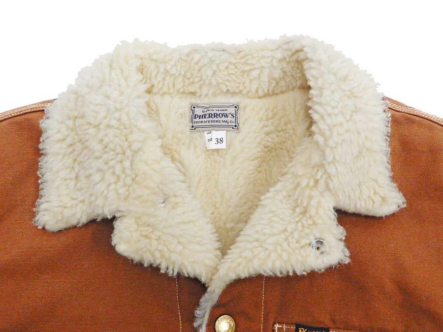 Pherrow's Sherpa Lined Denim Jacket Men's Shearling Rancher Jacket