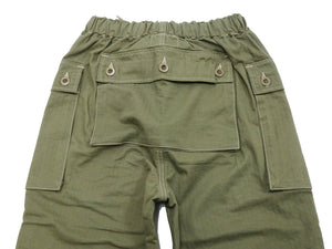Pherrow's Cargo Pants Men's Casual Elastic Drawstring Waist USMC Herringbone HBT P-44 Military Trousers Pherrows 23S-PMEP1 Olive