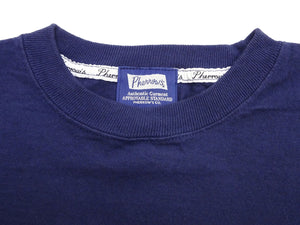 Pherrow's T-Shirt Men's Loopwheeled Short Sleeve Logo Graphic Tee Pherrows 23S-PT1 Navy-Blue