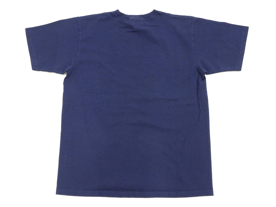 Pherrow's T-Shirt Men's Loopwheeled Short Sleeve Logo Graphic Tee Pherrows 23S-PT1 Navy-Blue