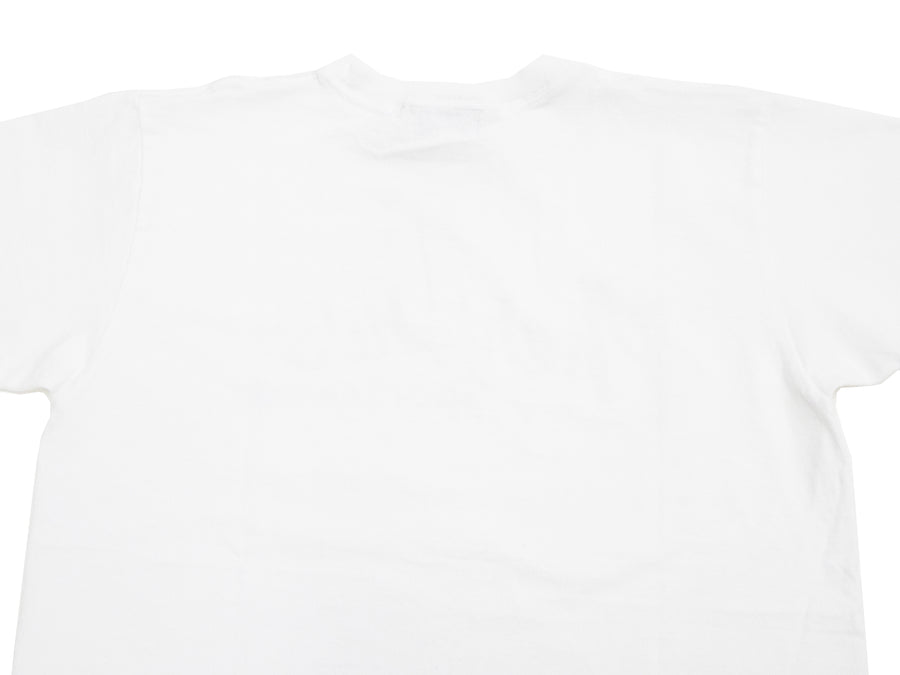 Pherrow's T-Shirt Men's Loopwheeled Short Sleeve Logo Graphic Tee Pherrows 23S-PT1 White