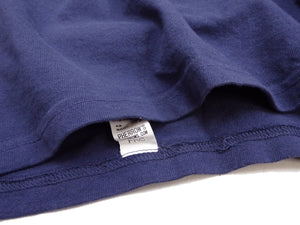 Pherrow's T-Shirt Men's Loopwheeled Short Sleeve Buffalo Graphic Tee Pherrows 23S-PT2 Faded-Dark-Blue