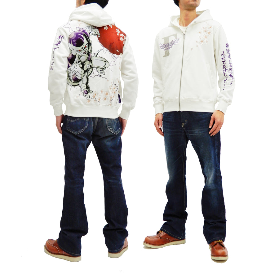 Dragon Ball Z Hoodie Frieza (Freeza) Men's Full Zip Hooded Sweatshirt 294016 White