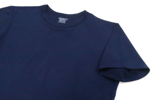 Pherrows 2-Pack T-shirts Men's Pack of two T-shirts Plain Solid Color Lightweight Short Sleeve Loopwheel Tee Pherrow's 2PACK-TEE Navy-Blue