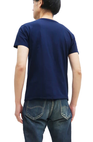 Pherrows 2-Pack T-shirts Men's Pack of two T-shirts Plain Solid Color Lightweight Short Sleeve Loopwheel Tee Pherrow's 2PACK-TEE Navy-Blue