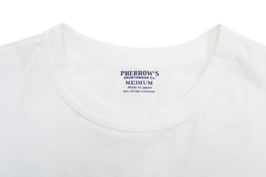 Pherrows 2-Pack T-shirts Men's Pack of two T-shirts Plain Solid Color Lightweight Short Sleeve Loopwheel Tee Pherrow's 2PACK-TEE White