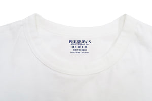 Pherrows 2-Pack T-shirts Men's Pack of two T-shirts Plain Solid Color Lightweight Short Sleeve Loopwheel Tee Pherrow's 2PACK-TEE White