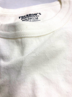 Pherrows 2-Pack T-shirts Men's Pack of two T-shirts Plain Solid Color Lightweight Short Sleeve Loopwheel Tee Pherrow's 2PACK-TEE White