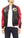 Japanesque Japanese Souvenir Jacket 3RSJ-003 Fujin Raijin Men's Sukajan Black/Red