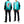 Japanesque Men's Japanese Souvenir Jacket koi fish Embroidered Sukajan 3RSJ-022 Blue-Green/Black