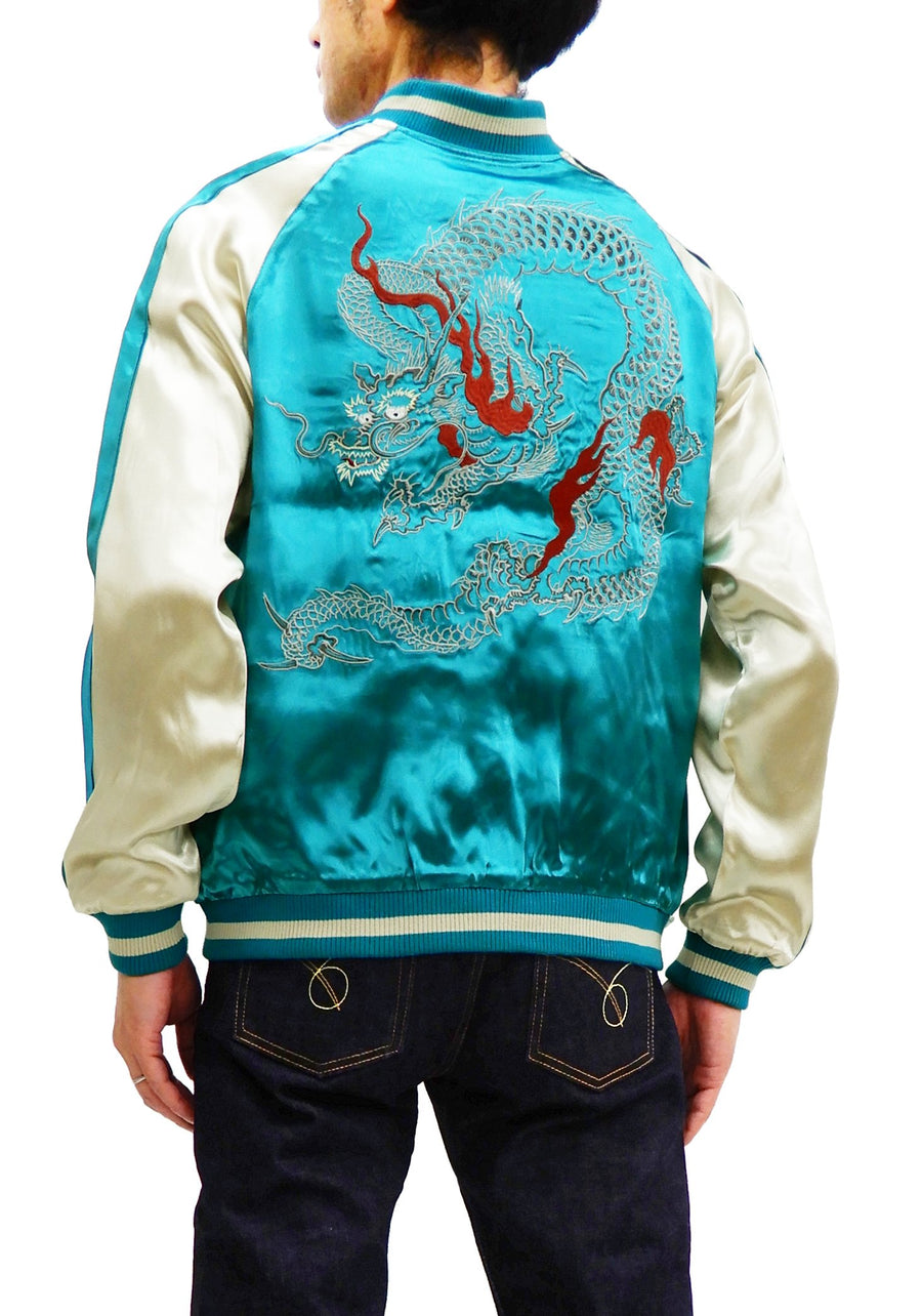 Japanesque Men's Japanese Souvenir Jacket Dragon Embroidered 