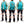 Japanesque Men's Japanese Souvenir Jacket Dragon Embroidered Sukajan 3RSJ-024 Blue-Green/Off