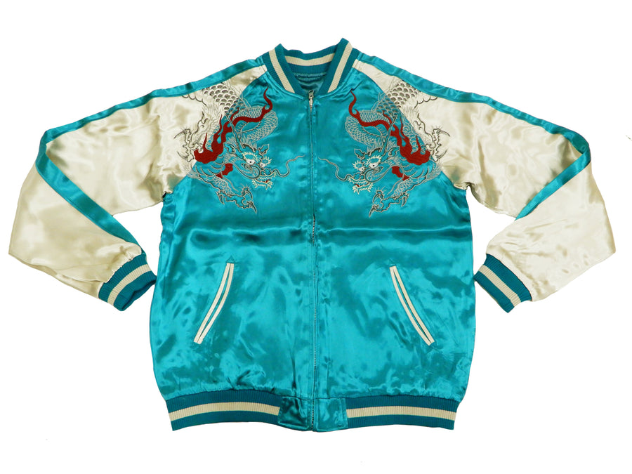 Japanesque Men's Japanese Souvenir Jacket Dragon Embroidered