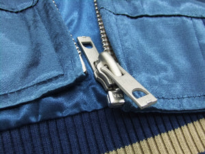 Japanesque Japanese Souvenir Jacket 3RSJ-026 Hawaii Men's Sukajan Blue/Beige