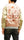 Japanesque Men's Japanese Souvenir Jacket Japanese Butterfly and Cherry Blossoms Sukajan 3RSJ-040 Pink/Beige